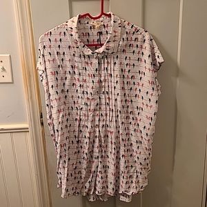 Jane & Delancey Blouse. Birds on wire, new